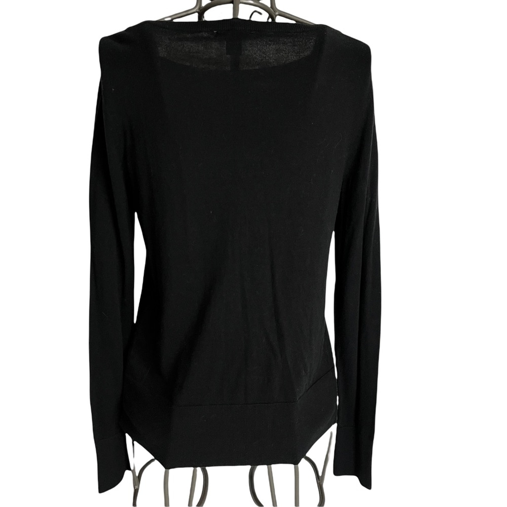 Halogen Black Boat Neck Pima Cotton & Viscose Sweater Size Medium - Picture 10 of 11